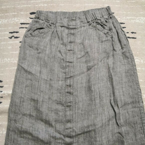 Flax by Jeanne Engelhart Womens Gray Skirt Medium - Picture 4 of 10